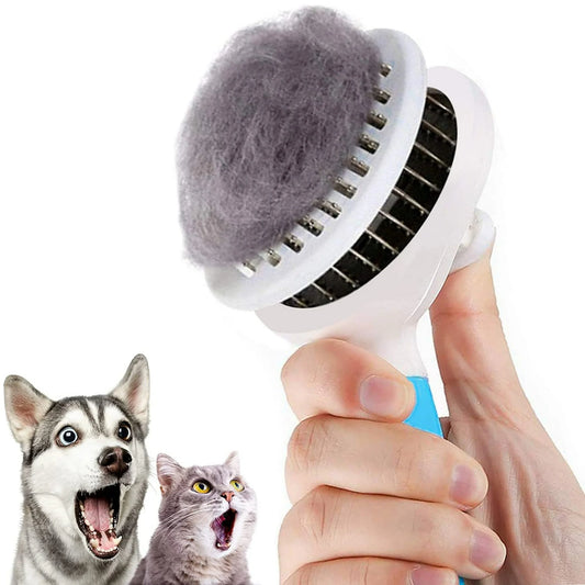 Cat and Dog Brush, Self Cleaning Grooming Brush - for Shedding and Grooming - Our Pet Brushes Are Suitable for Dogs and Cats All Hair Lengths